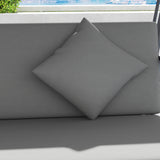 Steel 2 in 1 Convertible 3 Seater Garden Lounger Swing Chair Bed - Velmora