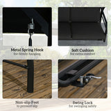 Steel 2 in 1 Garden 3 Seater Swing Seat Chair With Adjustable Canopy - Velmora