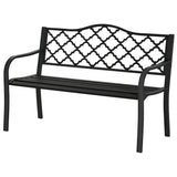 Steel 2 Seater Garden Bench Antique Loveseat for Yard - Velmora