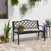 Steel 2 Seater Garden Bench Antique Loveseat for Yard - Velmora