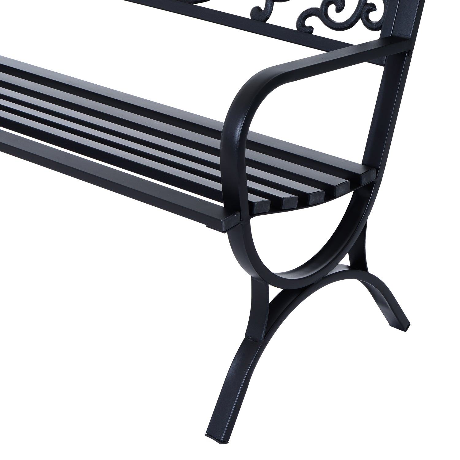 Steel 2 Seater Garden Bench for Patio Backyard - Velmora
