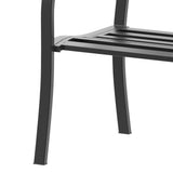 Steel 2 Seater Garden Bench Outdoor Patio - Velmora