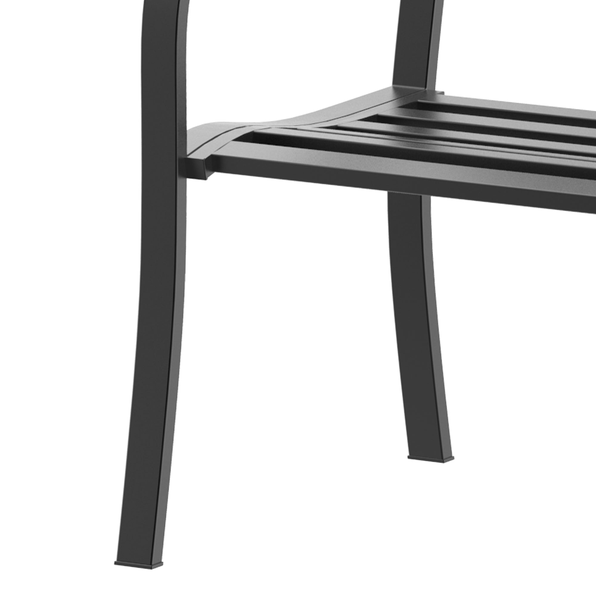 Steel 2 Seater Garden Bench Outdoor Patio - Velmora