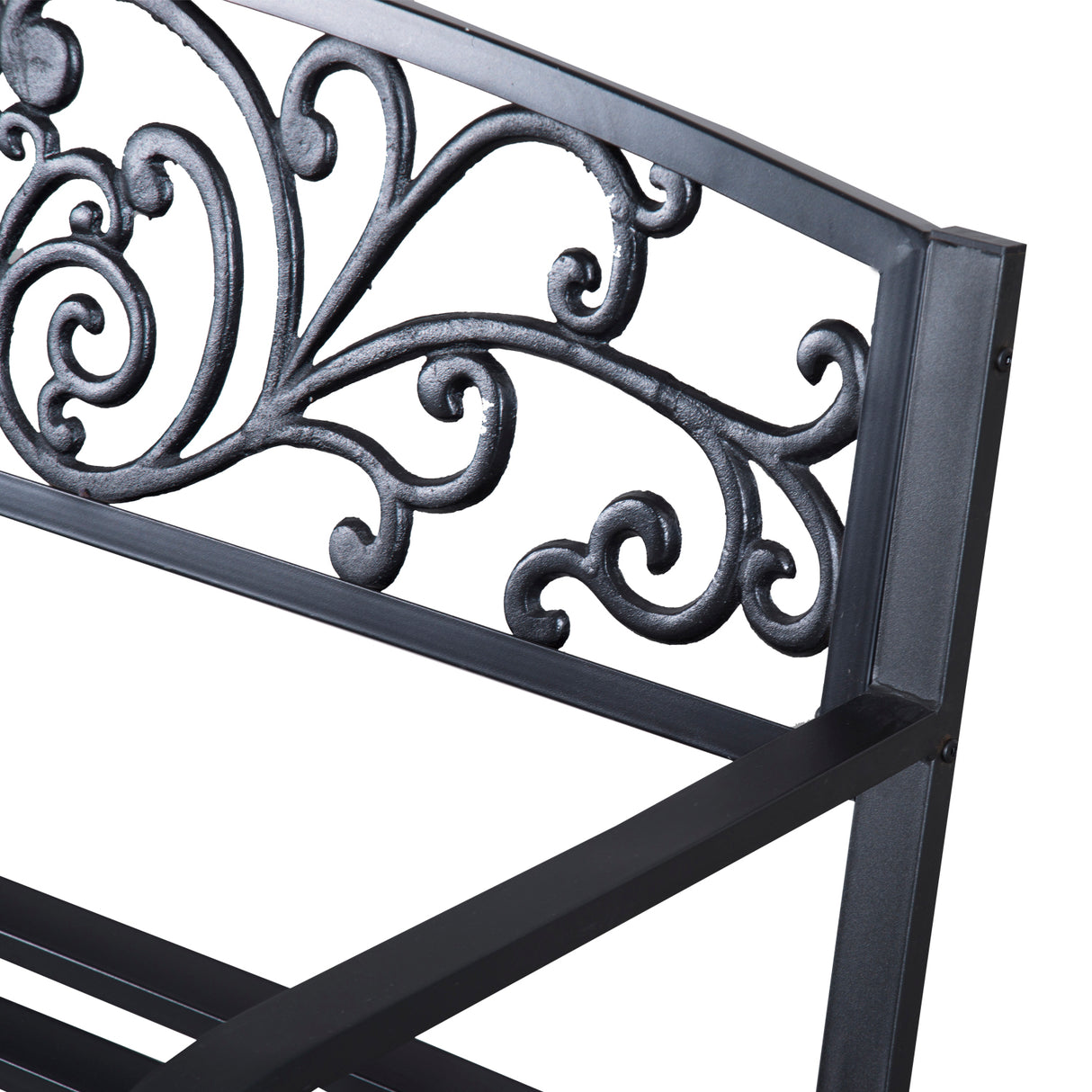 Steel 2 Seater Garden Bench - Velmora