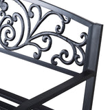 Steel 2 Seater Garden Bench - Velmora