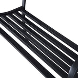 Steel 2 Seater Garden Bench - Velmora