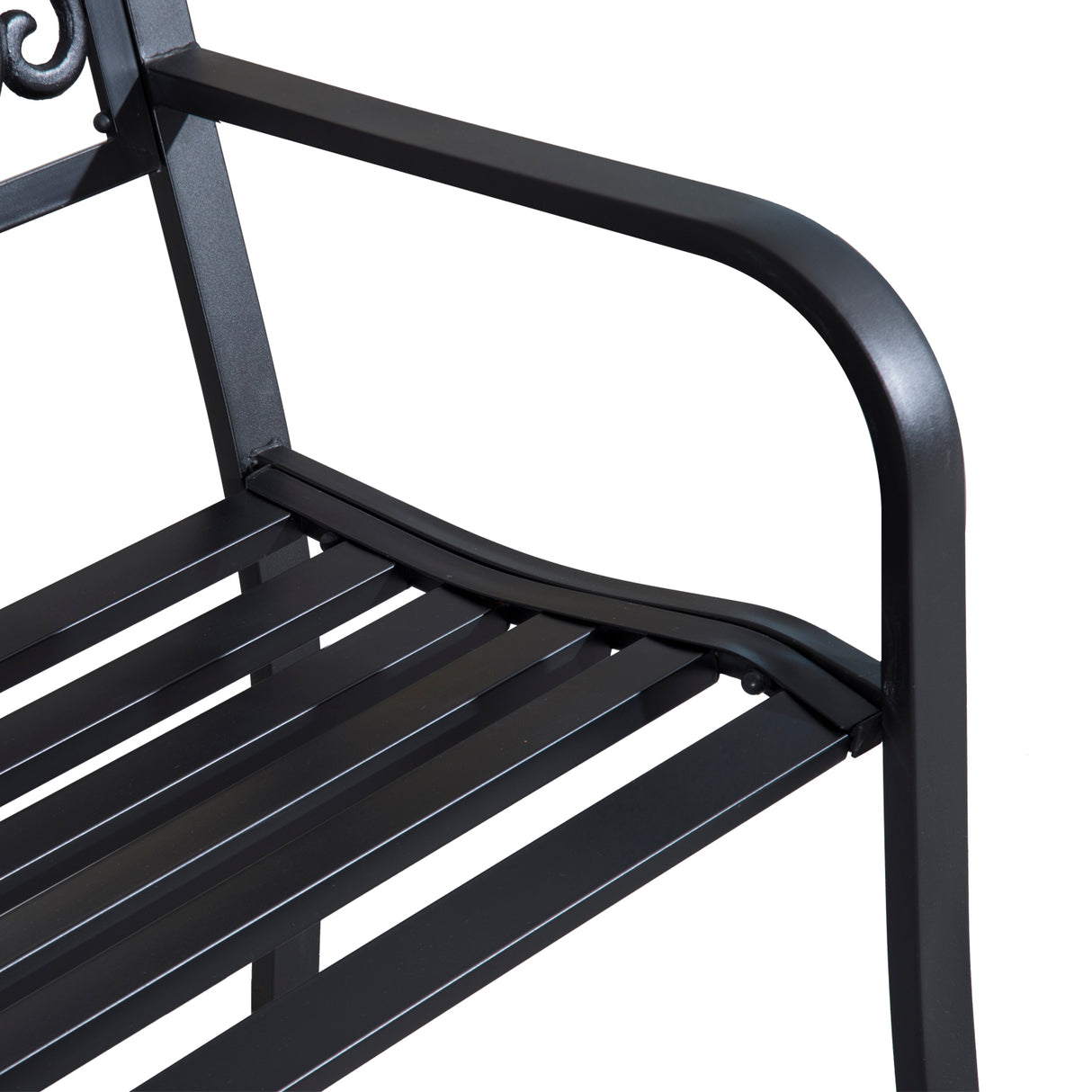 Steel 2 Seater Garden Bench - Velmora
