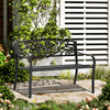 Steel 2 Seater Garden Bench - Velmora
