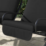Steel 2 Seater Garden Swing Chair With Protective Canopy - Velmora
