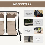 Steel 2 Seater Garden Swing Chair With Protective Canopy - Velmora