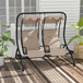 Steel 2 Seater Garden Swing Chair With Protective Canopy - Velmora