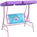Steel 2 Seater Kids Garden Swing Bench With Adjustable Canopy - Velmora