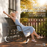 Steel 2 Seater Swing Gliding Garden Bench - Velmora