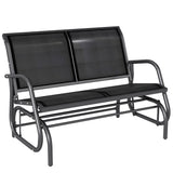 Steel 2 Seater Swing Gliding Garden Bench - Velmora