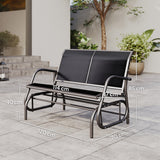 Steel 2 Seater Swing Gliding Garden Bench - Velmora