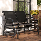 Steel 2 Seater Swing Gliding Garden Bench - Velmora