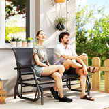 Steel 2 Seater Swing Gliding Garden Bench - Velmora