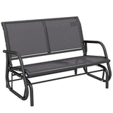 Steel 2 Seater Swing Gliding Garden Bench - Velmora
