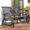 Steel 2 Seater Swing Gliding Garden Bench - Velmora