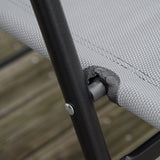 Steel 3 Pieces Garden Bistro Set With 2 Folding Backrest Adjustable Armchairs - Velmora