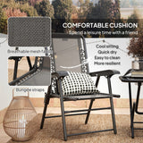 Steel 3 Pieces Garden Bistro Set With Coffee Table - Velmora