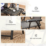 Steel 3 Pieces Garden Bistro Set With Coffee Table - Velmora