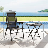Steel 3 Pieces Garden Bistro Set With Coffee Table - Velmora