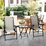 Steel 3 Pieces Garden Bistro Set With Coffee Table - Velmora