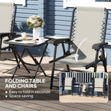 Steel 3 Pieces Garden Bistro Set With Coffee Table - Velmora