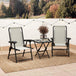 Steel 3 Pieces Garden Bistro Set With Coffee Table - Velmora