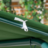 Steel 3 Seater Garden Swing Chair With Adjustable Canopy - Velmora