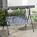 Steel 3 Seater Garden Swing Chair With Adjustable Canopy - Velmora
