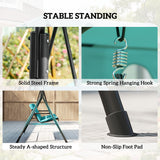 Steel 3 Seater Garden Swing Chair With Adjustable Canopy - Velmora