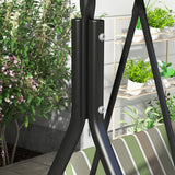 Steel 3 Seater Garden Swing Chair With Adjustable Canopy - Velmora