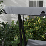 Steel 3 Seater Garden Swing Chair Bed With Adjustable Canopy - Velmora