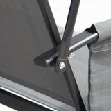 Steel 3 Seater Garden Swing Chair Bench With High Back Design - Velmora