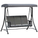 Steel 3 Seater Garden Swing Chair Bench With High Back Design - Velmora