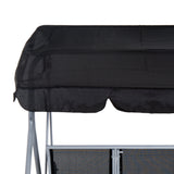 Steel 3 Seater Garden Swing Chair With Canopy - Velmora