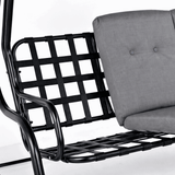 Steel 3 Seater Outdoor Porch Swing Chair Bench - Velmora