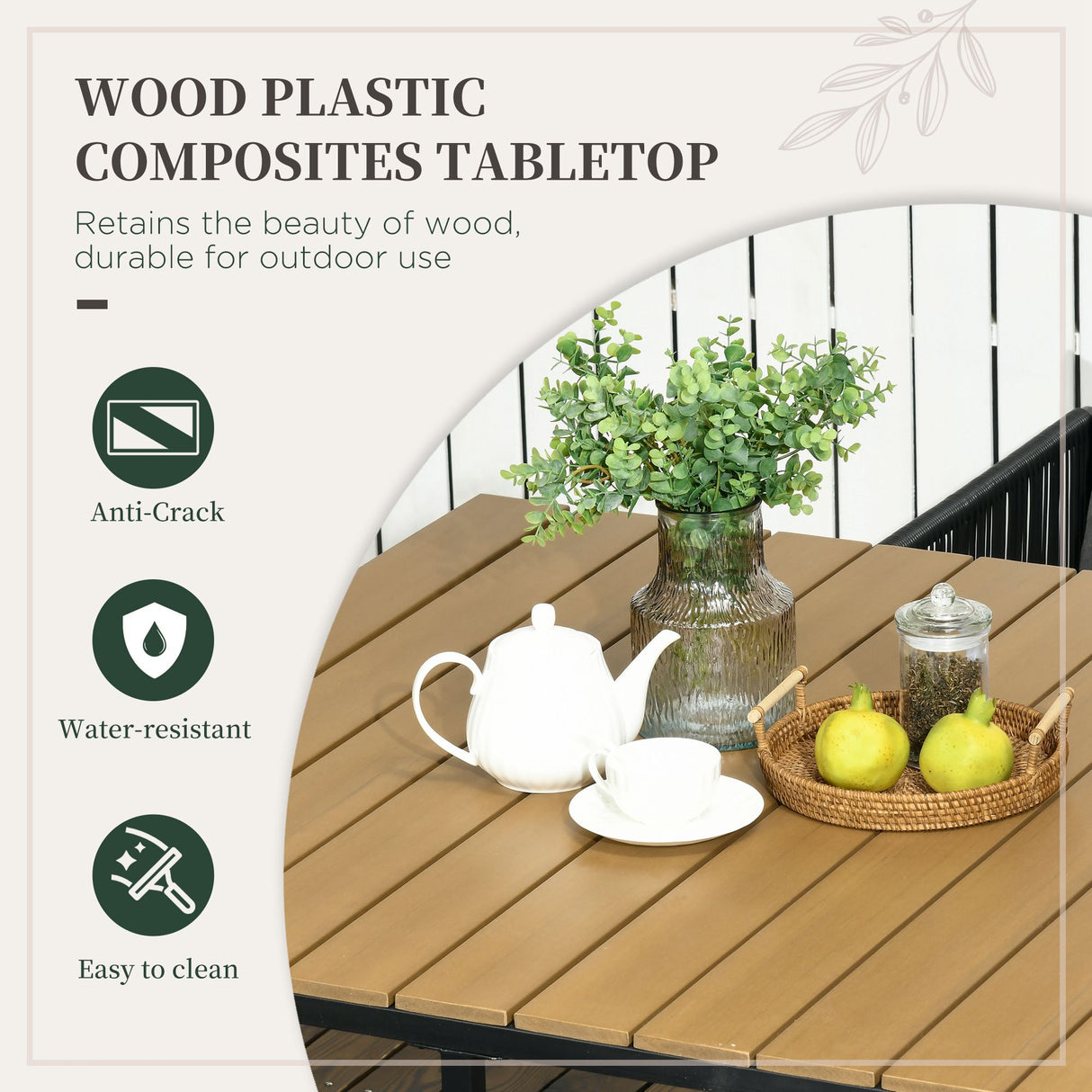 Steel 4 Seater Garden Dining Set With Rattan Cube Armchairs And Slatted Table - Velmora