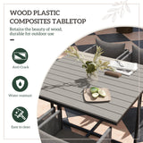 Steel 4 Seater Garden Dining Set With Rattan Cube Armchairs And Slatted Table - Velmora