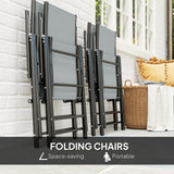 Steel 4 Seater Garden Dining Set With Square Table - Velmora