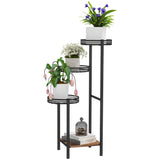 Steel 4 Tier Plant Stand 25cm Wide - Velmora