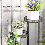 Steel 4 Tier Plant Stand 25cm Wide - Velmora