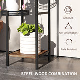 Steel 4 Tier Plant Stand 25cm Wide - Velmora