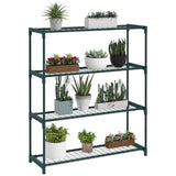 Steel 4 Tier Plant Stand 89cm Wide - Velmora