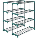 Steel 4 Tier Plant Stand With Rack Buckles 90cm Wide in Set Of 2 - Velmora