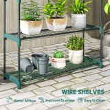 Steel 4 Tier Plant Stand With Rack Buckles 90cm Wide in Set Of 2 - Velmora