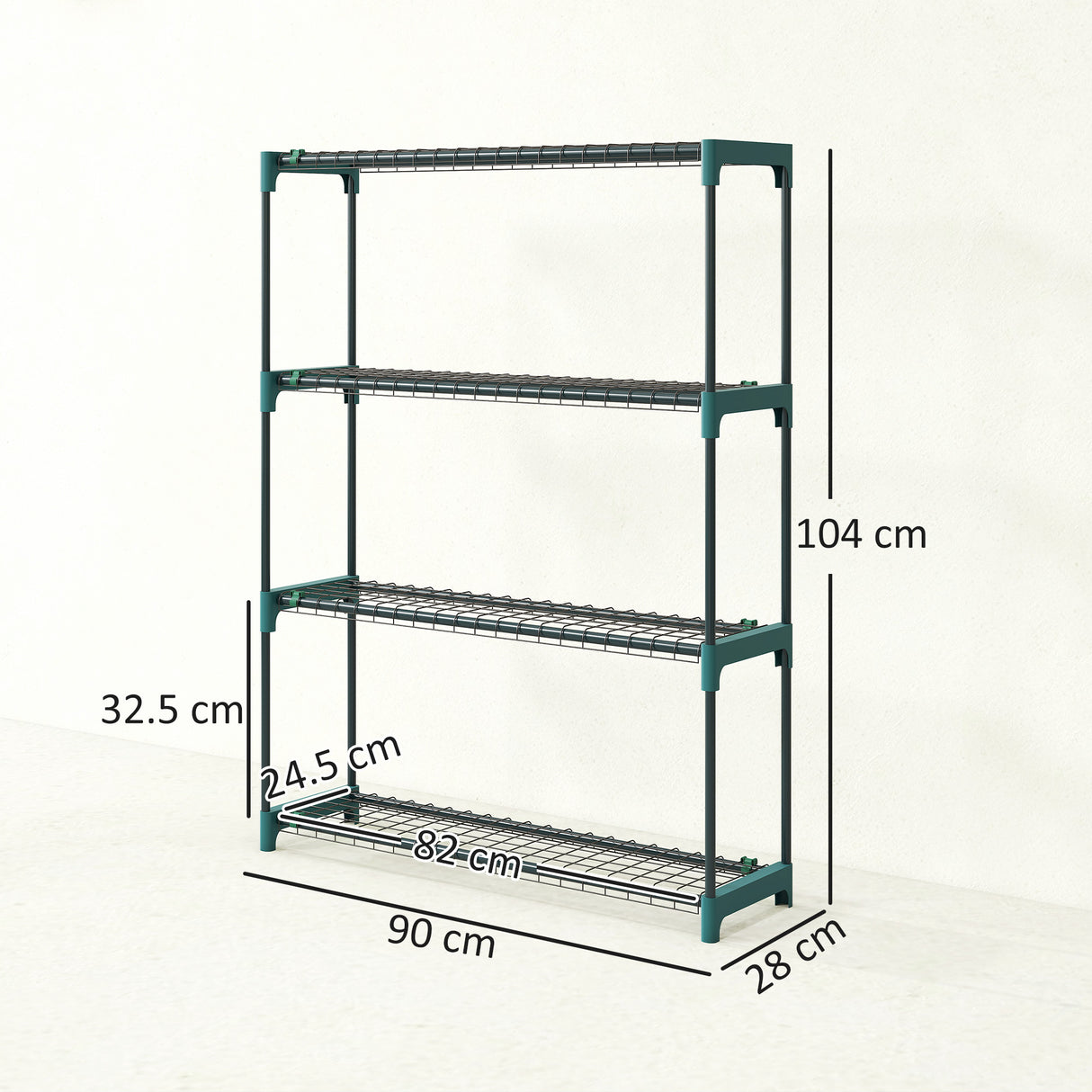 Steel 4 Tier Plant Stand With Rack Buckles 90cm Wide in Set Of 2 - Velmora