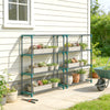 Steel 4 Tier Plant Stand With Rack Buckles 90cm Wide in Set Of 2 - Velmora